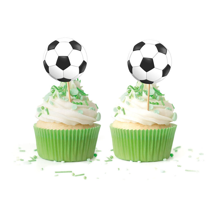 Globos - Globos Taartprikkers voetbal - 12 stuks
