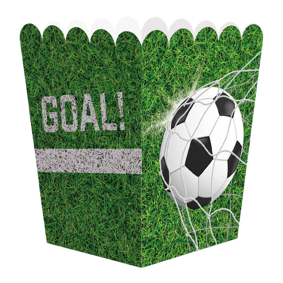 Globos - Globos Papieren snackboxen voetbal - 8st.