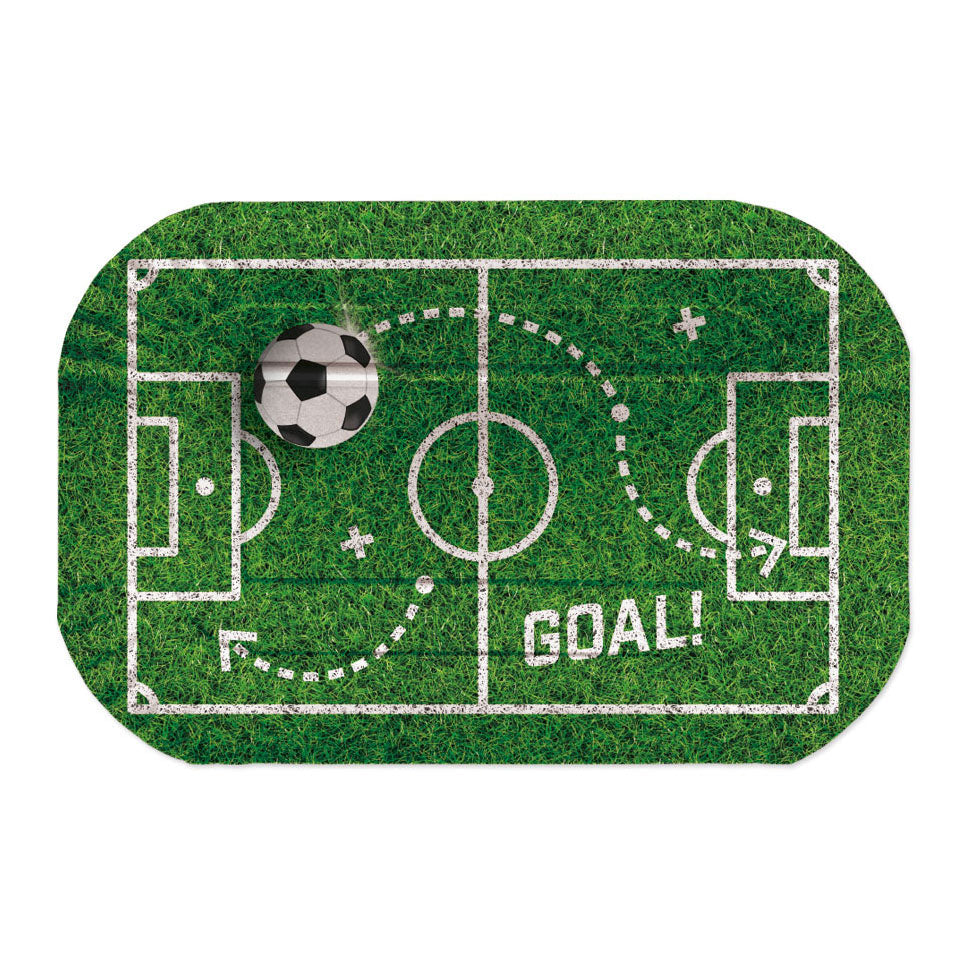 Globos - Globos Papieren serveerschalen 30x20cm voetbal - 2st.