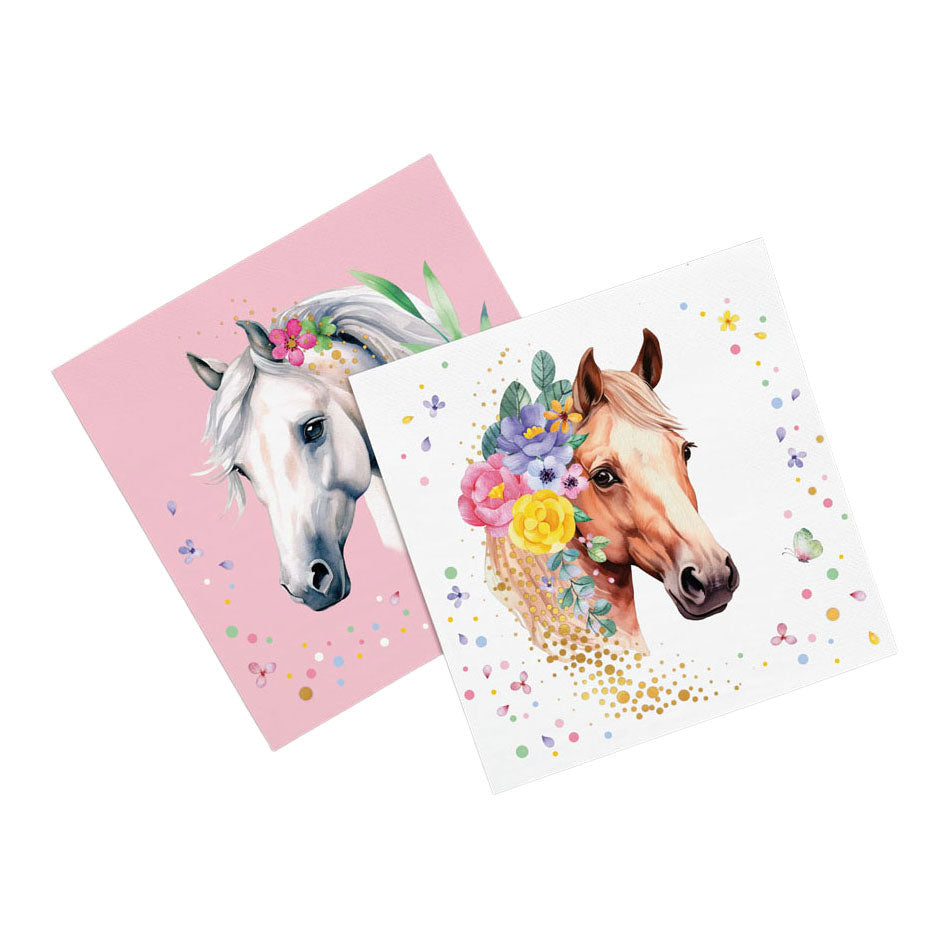 Globos - Globos Papieren servetten 33x33cm paarden - 20 stuks