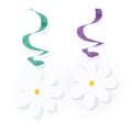 Globos - Globos Hangende decoratie swirls madeliefjes - 4 stuks