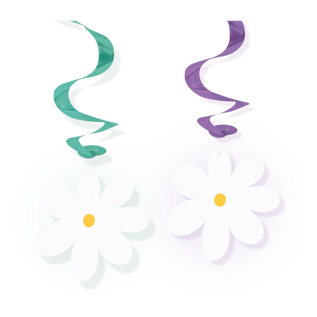 Globos - Globos Hangende decoratie swirls madeliefjes - 4 stuks