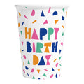 Globos - Globos Papieren bekers 210ml happy birthday - 8st.