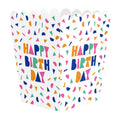 Globos - Globos Papieren snackboxen happy birthday - 8st.