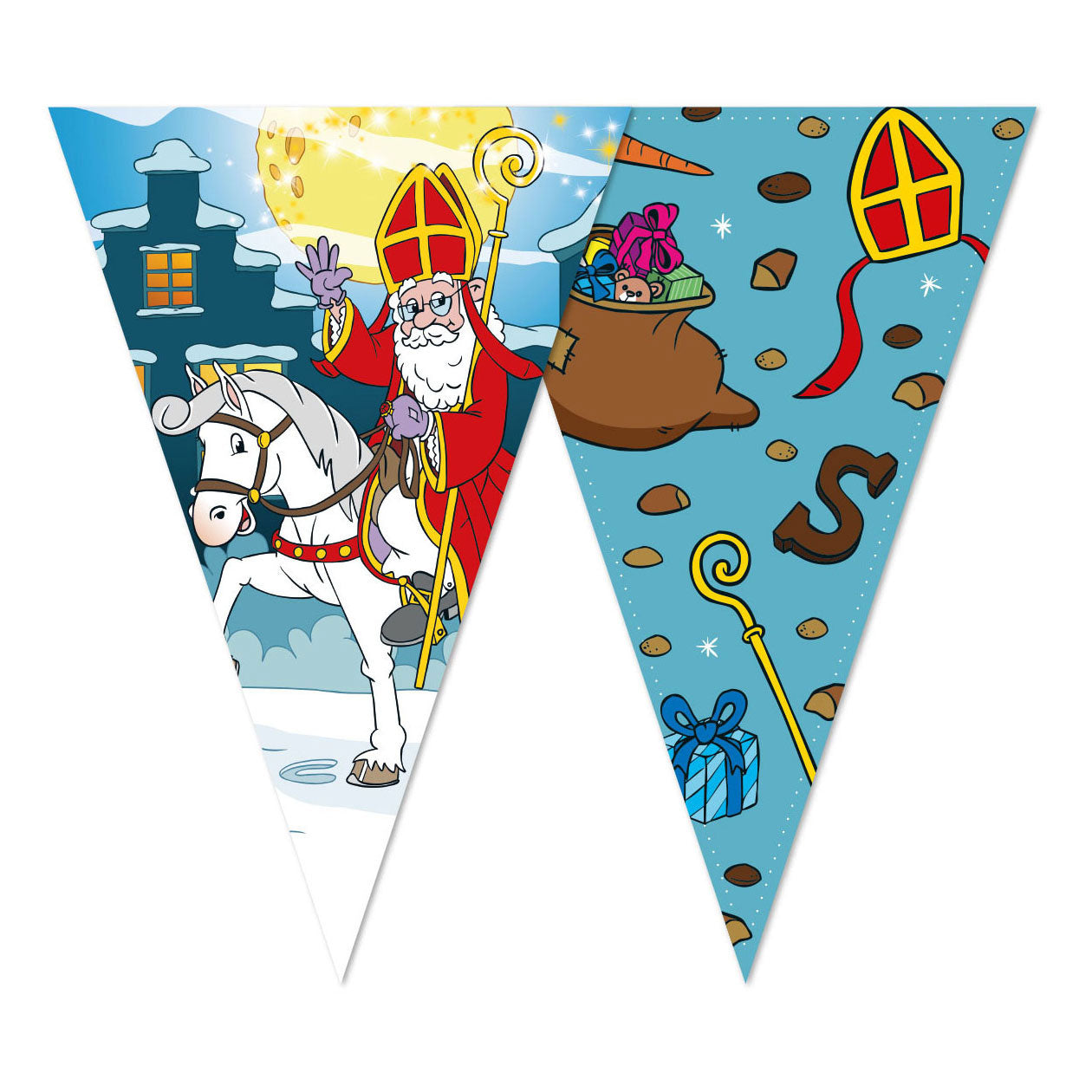 Globos - Globos Vlaggenlijn tweezijdig sinterklaas - 10m