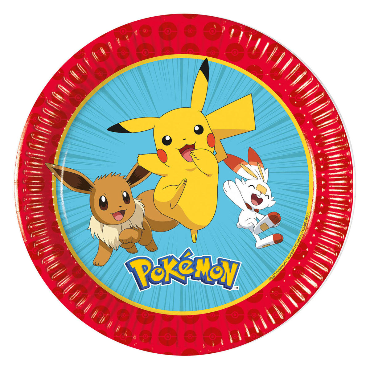 Globos - Globos Papieren borden 20cm next generation pokemon - 8st.