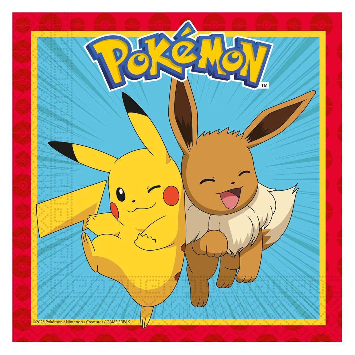 Globos - Globos Papieren servetten 33x33cm pokemon - 20 stuks