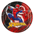 Globos - Globos Papieren borden 23cm spiderman world of web - 8st.