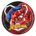 Globos - Globos Papieren borden 20cm spiderman world of web - 8st.