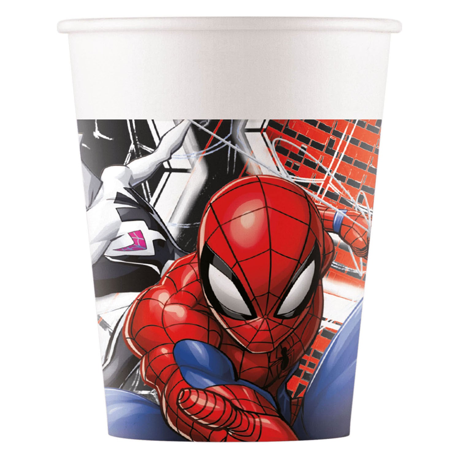 Globos - Globos Papieren bekers 200ml spiderman world of web - 8st.