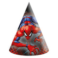 Globos - Globos Papieren hoedjes spiderman world of web - 6 stuks