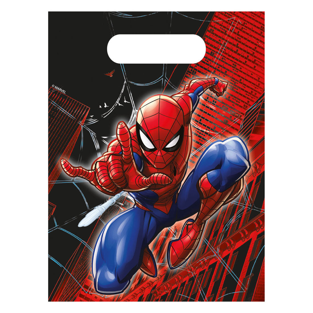 Globos - Globos Papieren uitdeelzakjes spiderman world of web - 4 stuks
