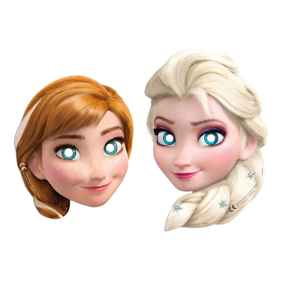 Globos - Globos Papieren maskers frozen 2 - 6 stuks