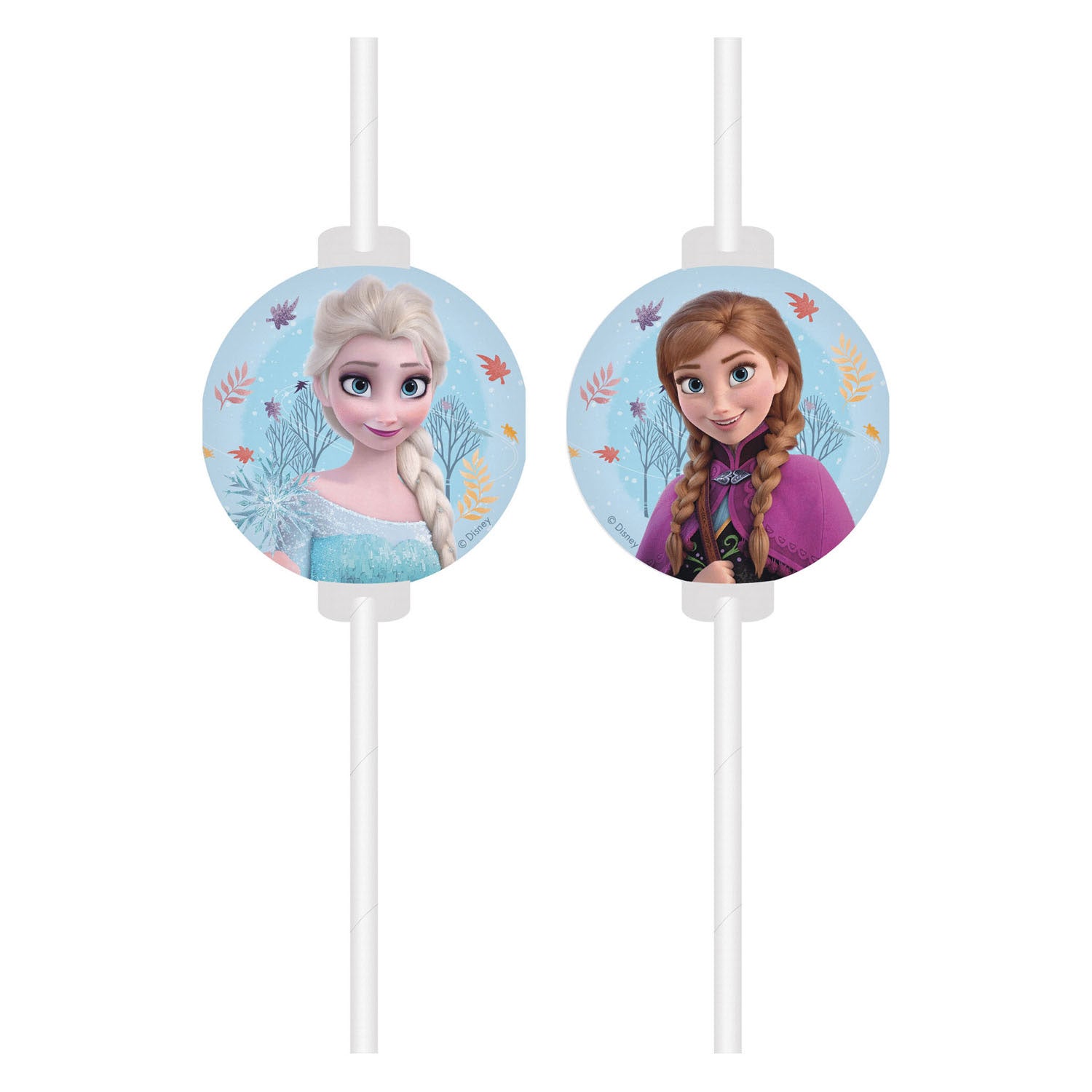 Globos - Globos Papieren rietjes frozen idyllic wonder - 4 stuks