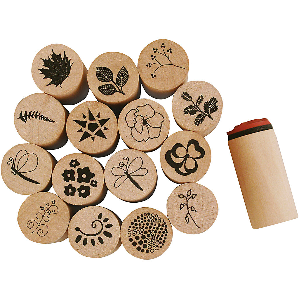 Creativ Company - Creativ Company Https://www.cchobby.nl/deco-art-stempels-bloemen-en-bladeren-h-26-mm-d-20-mm-15-stuk-1-doos