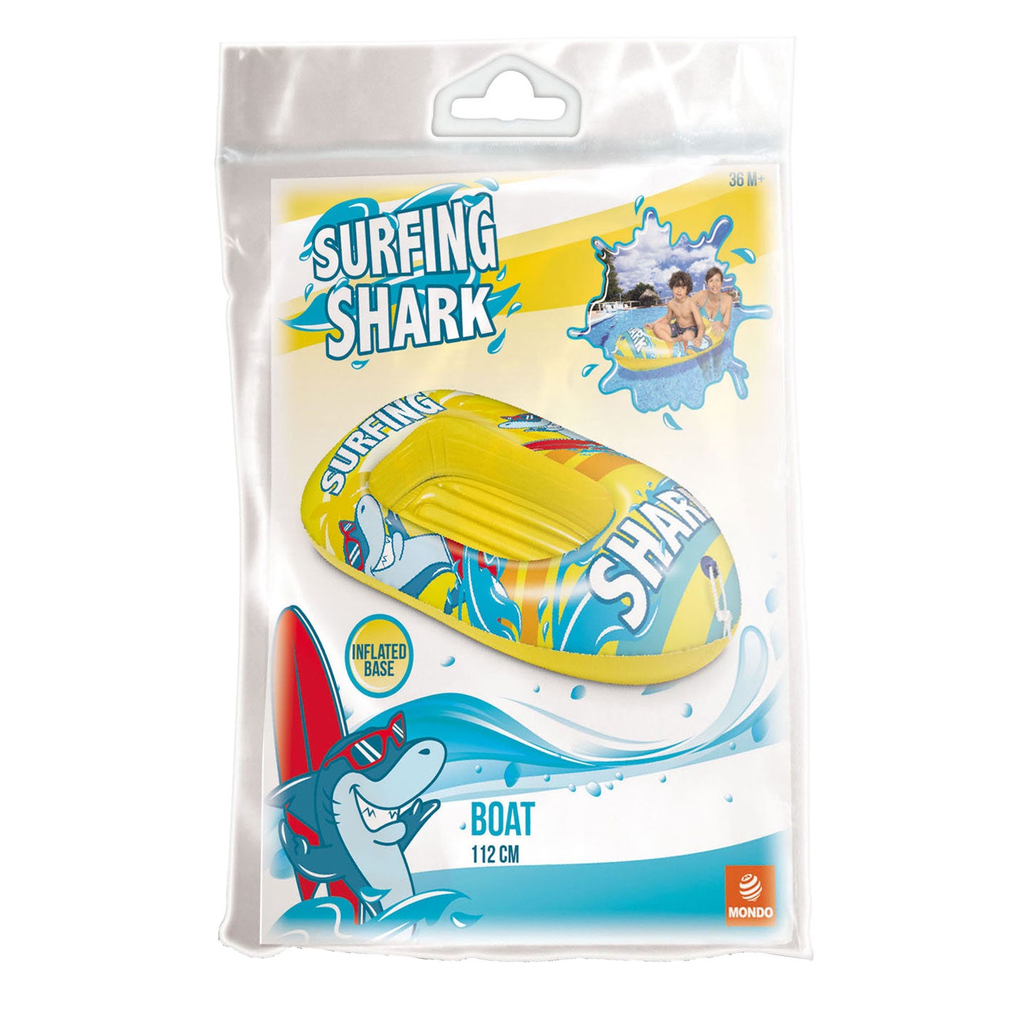 Unice Toys - Unice Toys Mondo opblaasboot surfing shark 112cm