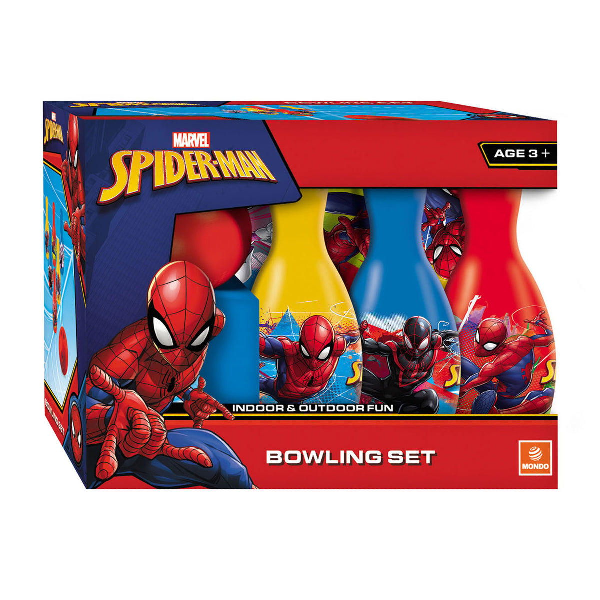 Mondo bowlingset spiderman, 7dlg.