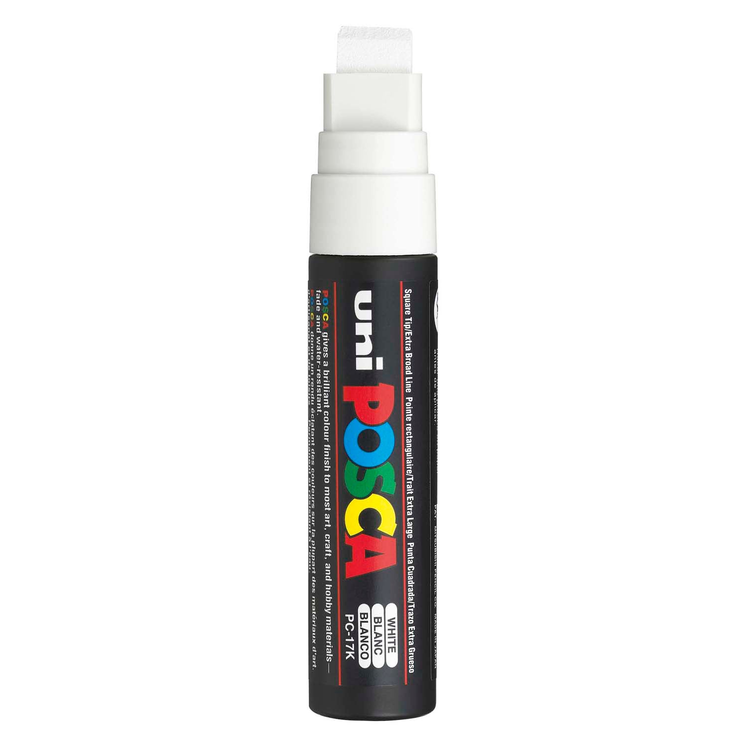 Uni Posca - Uni Posca verfmarker 17k wit - blokpunt 15mm