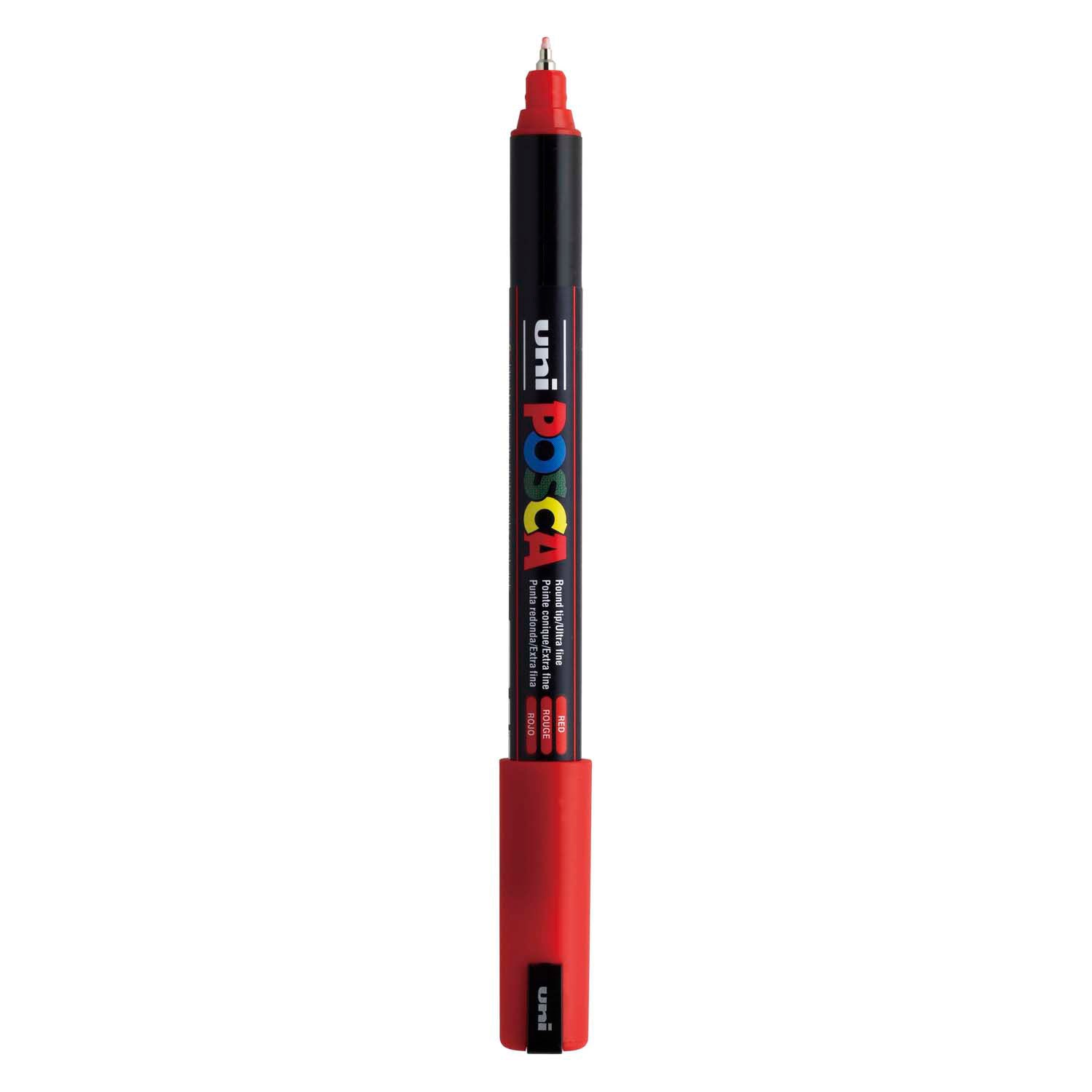Uni posca marker pc-1mr rood - extra fine 0,7mm