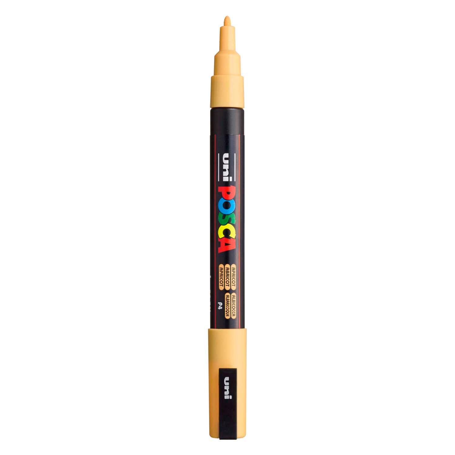 Uni posca pc3m acrylmarker abrikoos - ronde punt tot 1,3 mm