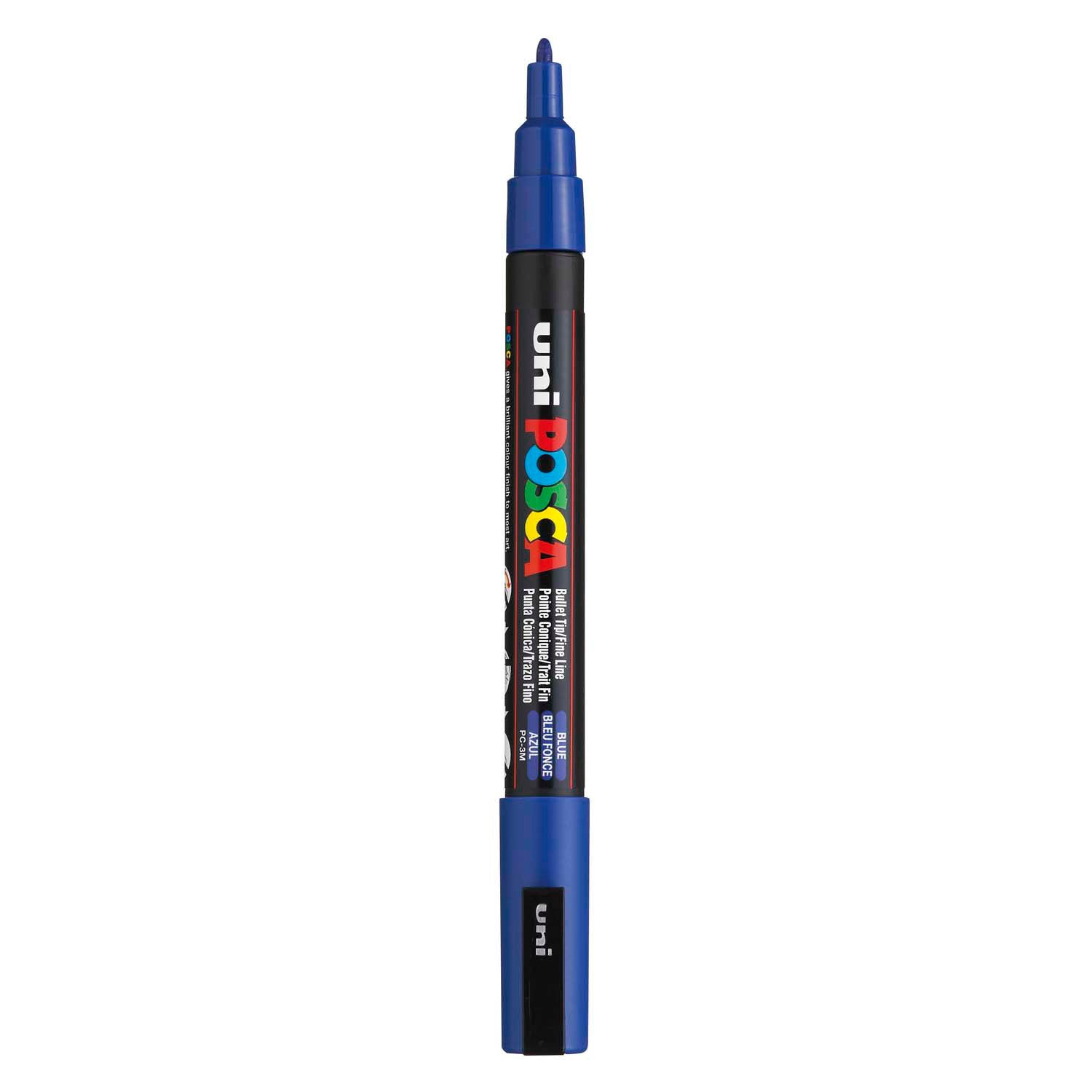 Posca uni pc3m acrylmarker donkerblauw - ronde punt tot 1,3 mm
