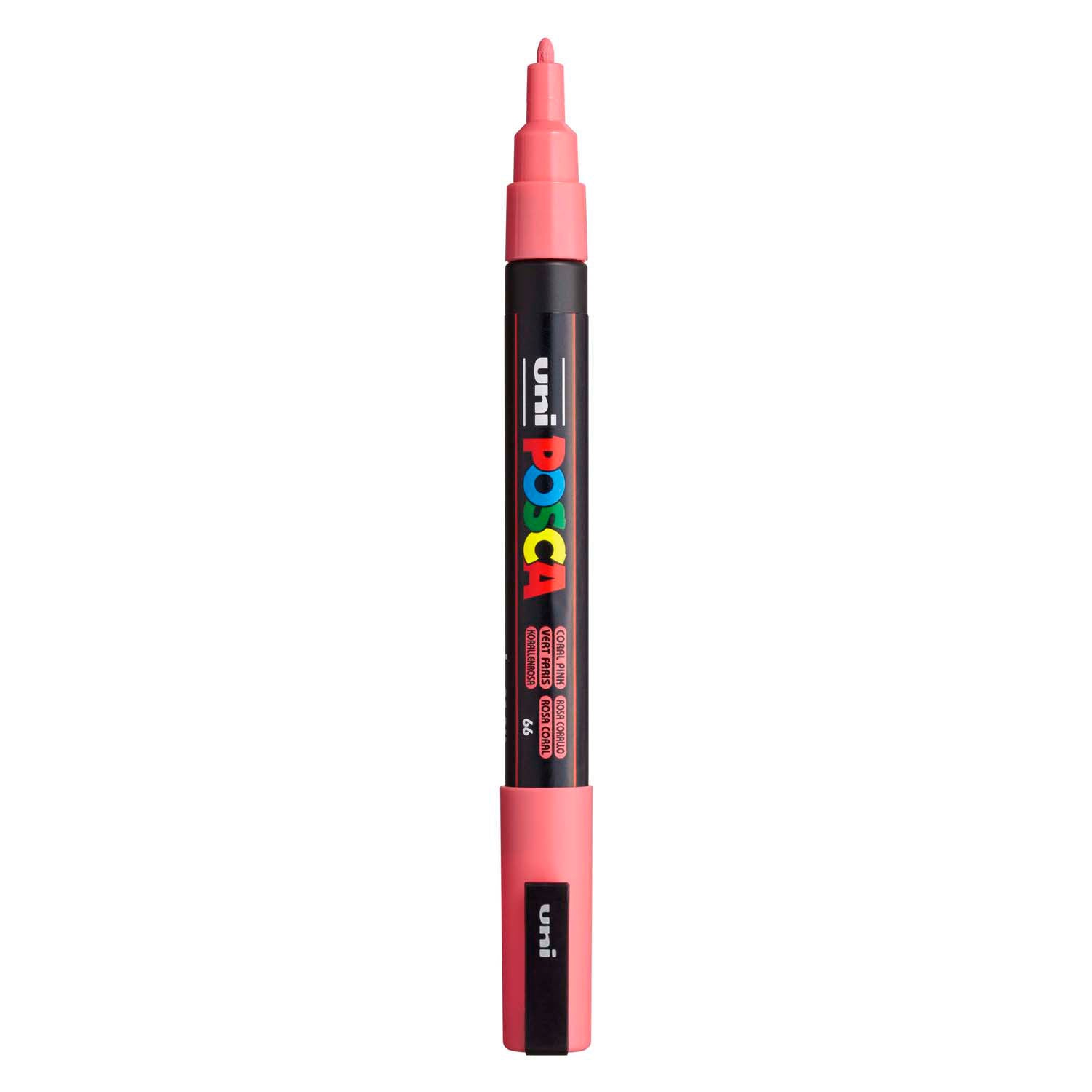 Uni posca pc3m acrylmarker koraal - ronde punt tot 1,3 mm