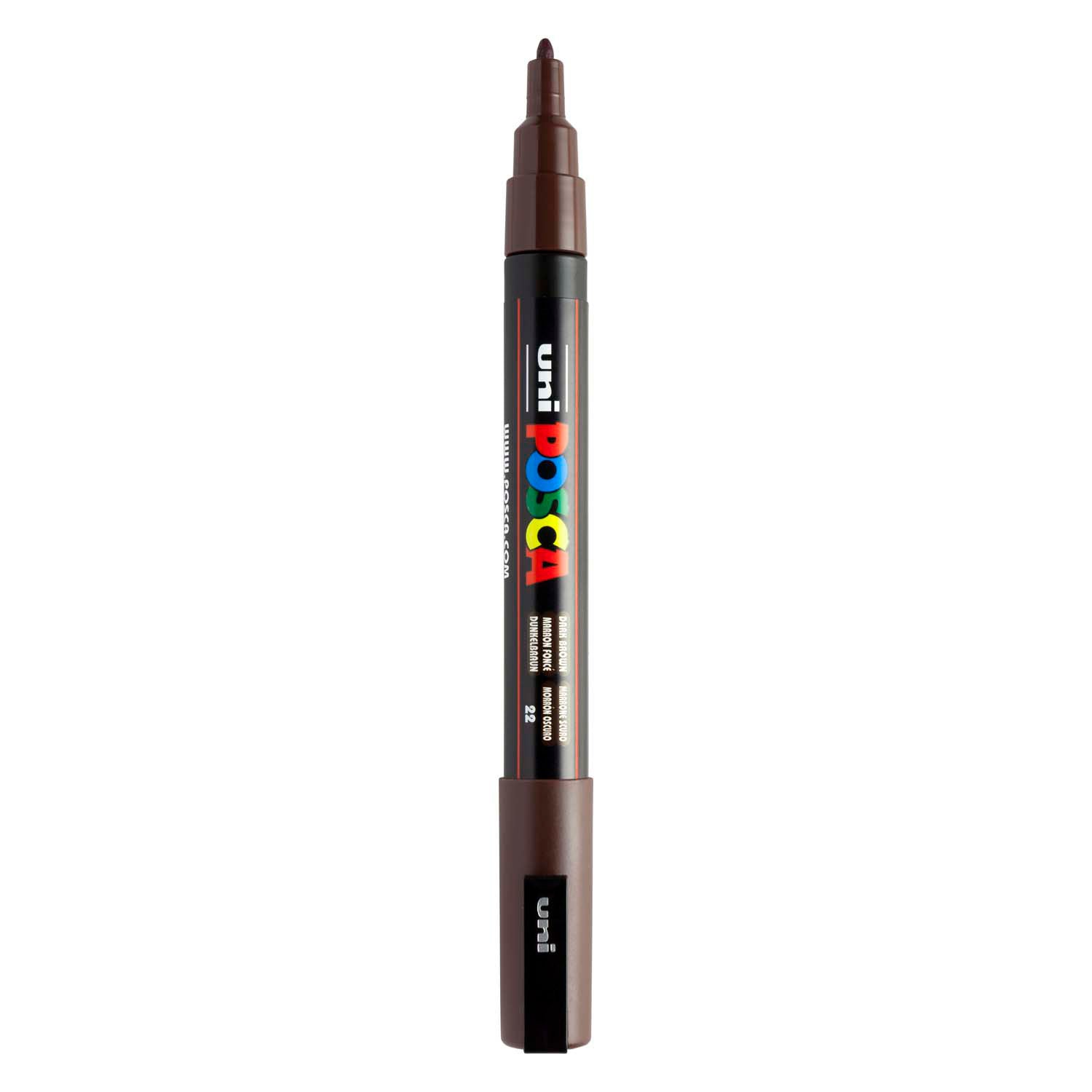 Uni posca pc3m acrylmarker donkerbruin- ronde punt tot 1,3 mm