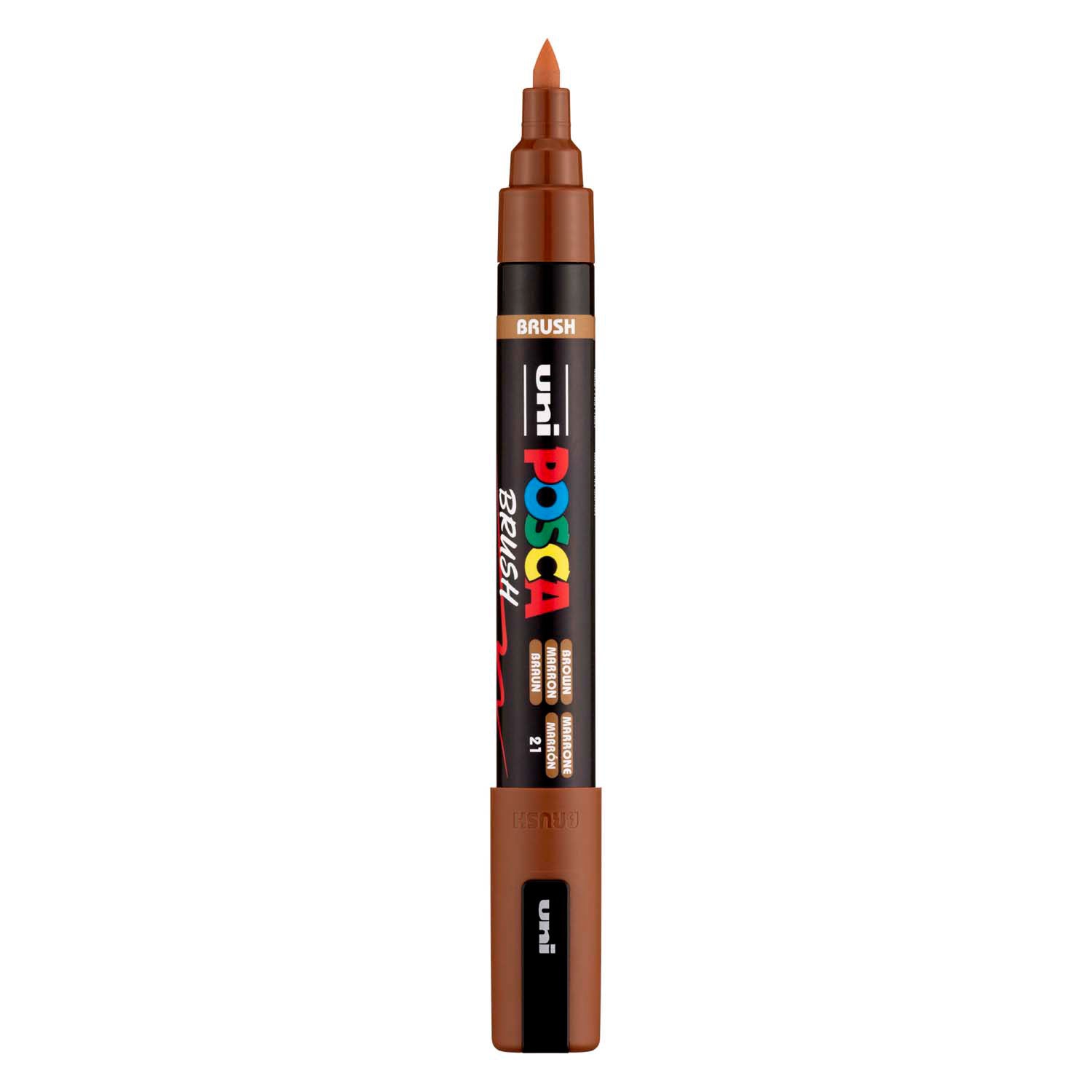 Uni posca brushmarker pc5br bruin - brushpunt 1-4 mm