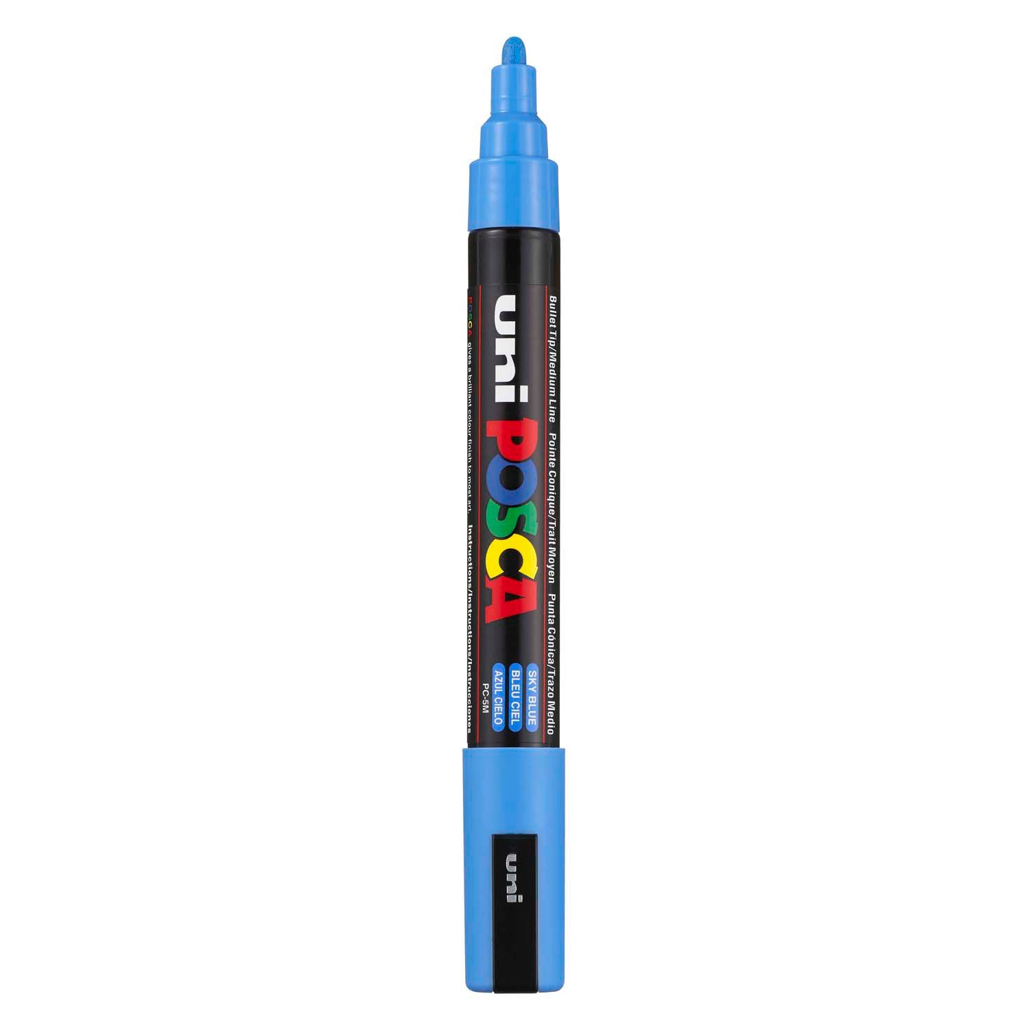 Uni posca verfmarker pc5m hemelsblauw - conische punt 2,5 mm