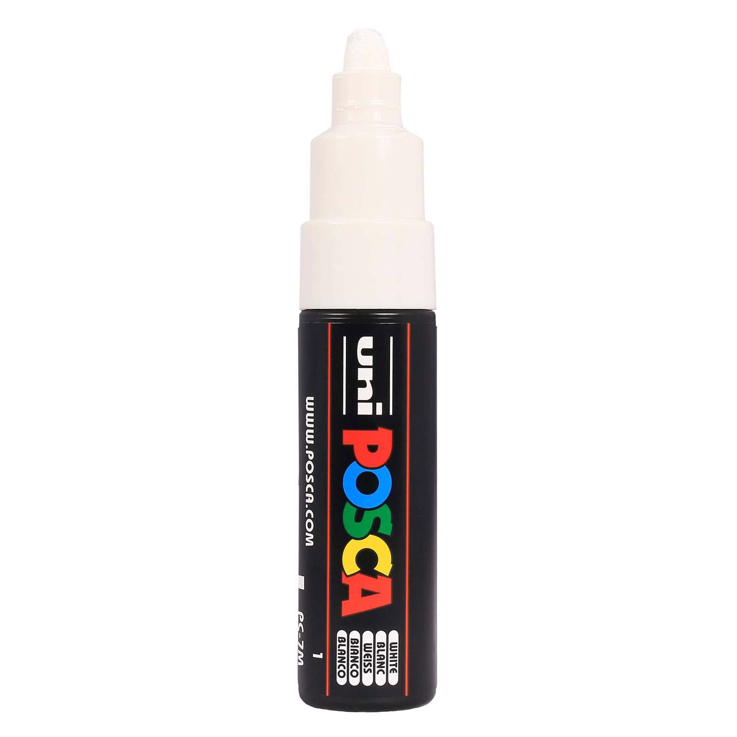 Uni posca verfmarker 7m wit - conische punt 4,5mm