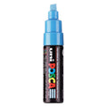 Uni posca verfmarker 8k lichtblauw - beitelpunt 8mm