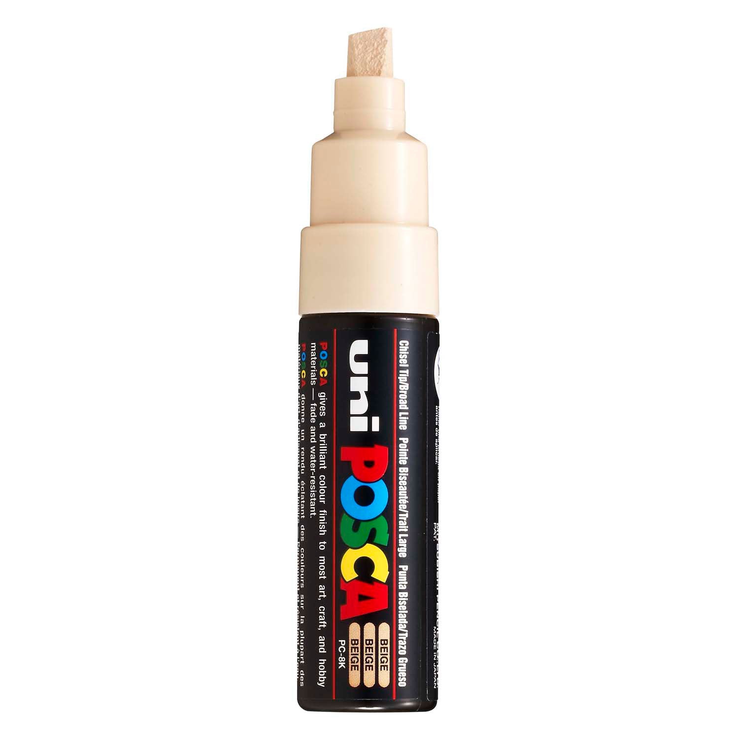 Uni posca verfmarker 8k beige - beitelpunt 8mm