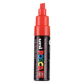 Uni posca verfmarker 8k rood - beitelpunt 8mm