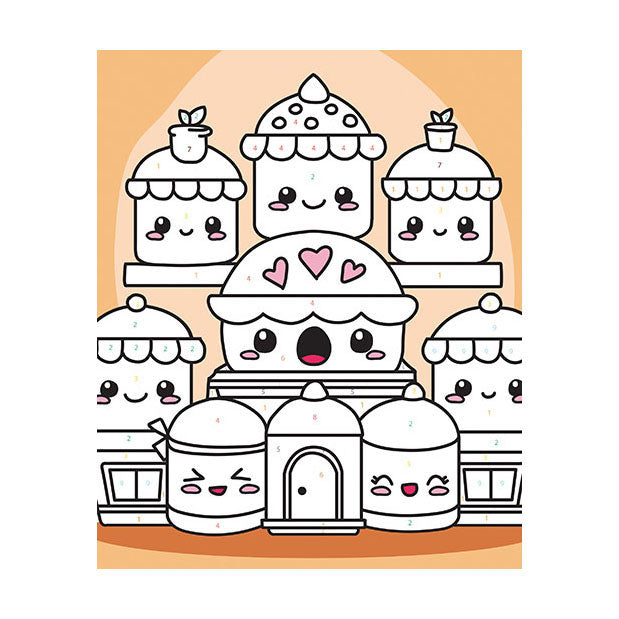 Graine Creative - Graine Creative Graine schilderen op nummer set kawaii cakes - incl. acrylverf en penseel