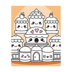 Graine Creative - Graine Creative Graine schilderen op nummer set kawaii cakes - incl. acrylverf en penseel