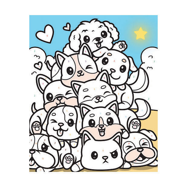 Graine Creative - Graine Creative Graine schilderen op nummer set honden - incl. acrylverf en penseel