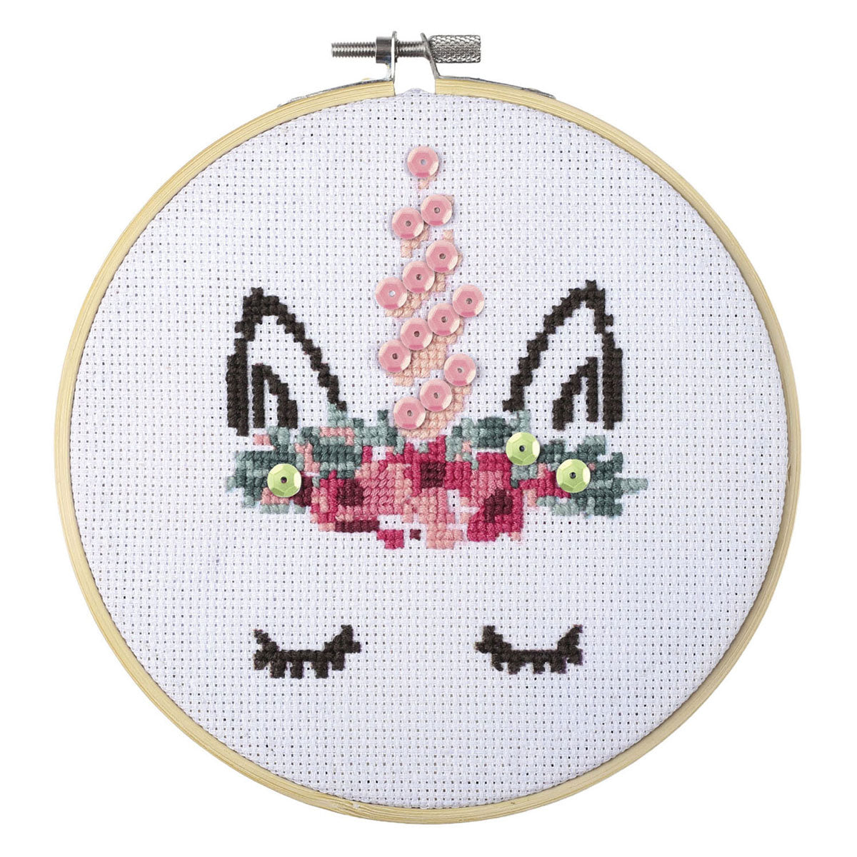 Graine creative graine borduurpakket 15,5 cm unicorn