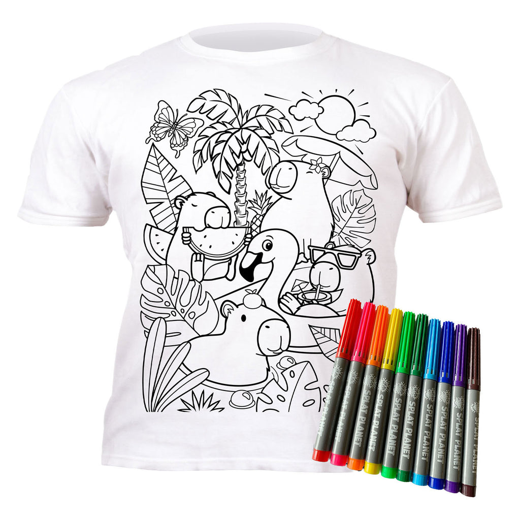 Splat planet t-shirt kleuren set capibara 5 - 6 jaar