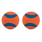 Chuckit! - Chuckit! ultra ball - hondenbal - rubber - drijvend - maat m - 6 cm - oranje - 2 stuks