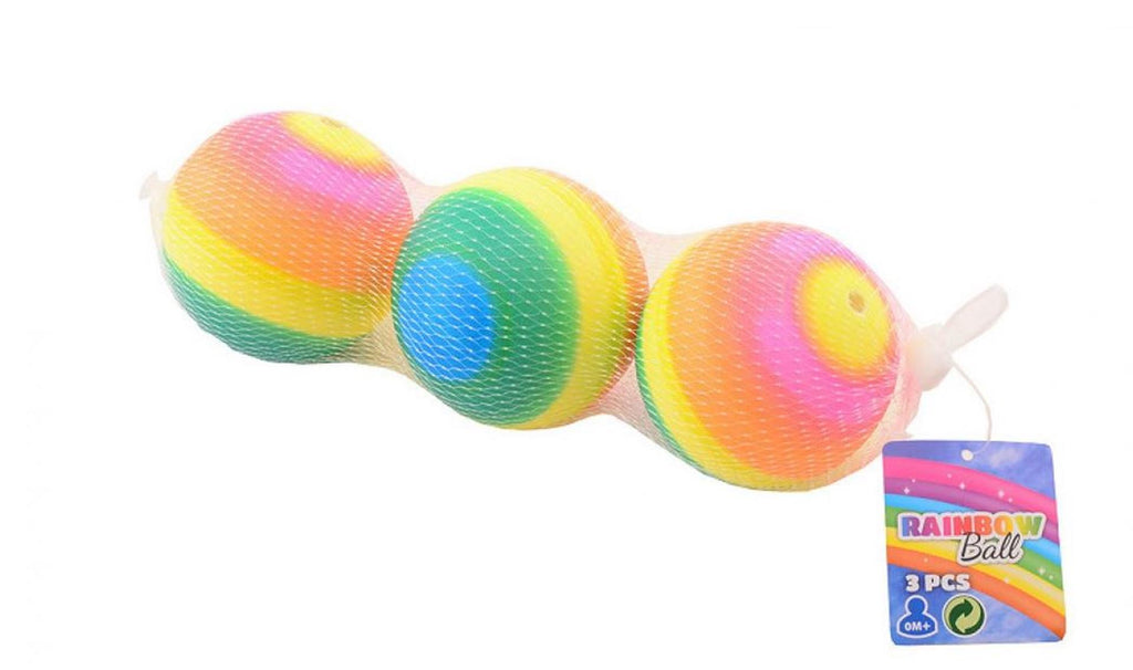 Johntoy regenboog ballen, 3st.