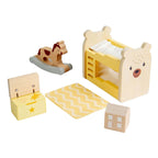 Bigjigs - Bigjigs houten poppenhuis meubels kinderkamer - 5dlg.