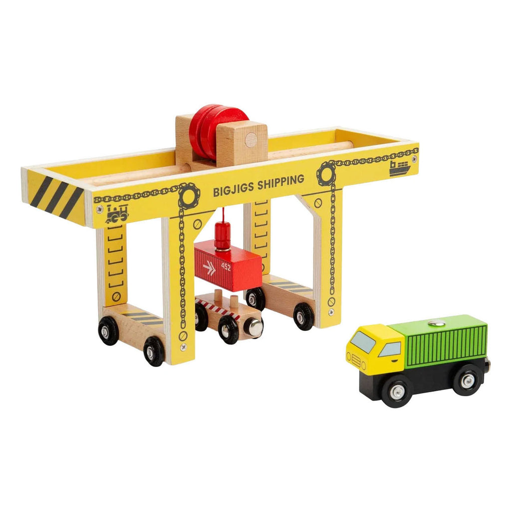Bigjigs - Bigjigs houten brugkraan - 3dlg.
