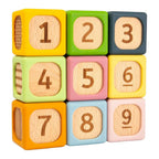 Bigjigs houten zachte sorteerblokken - 9dlg.