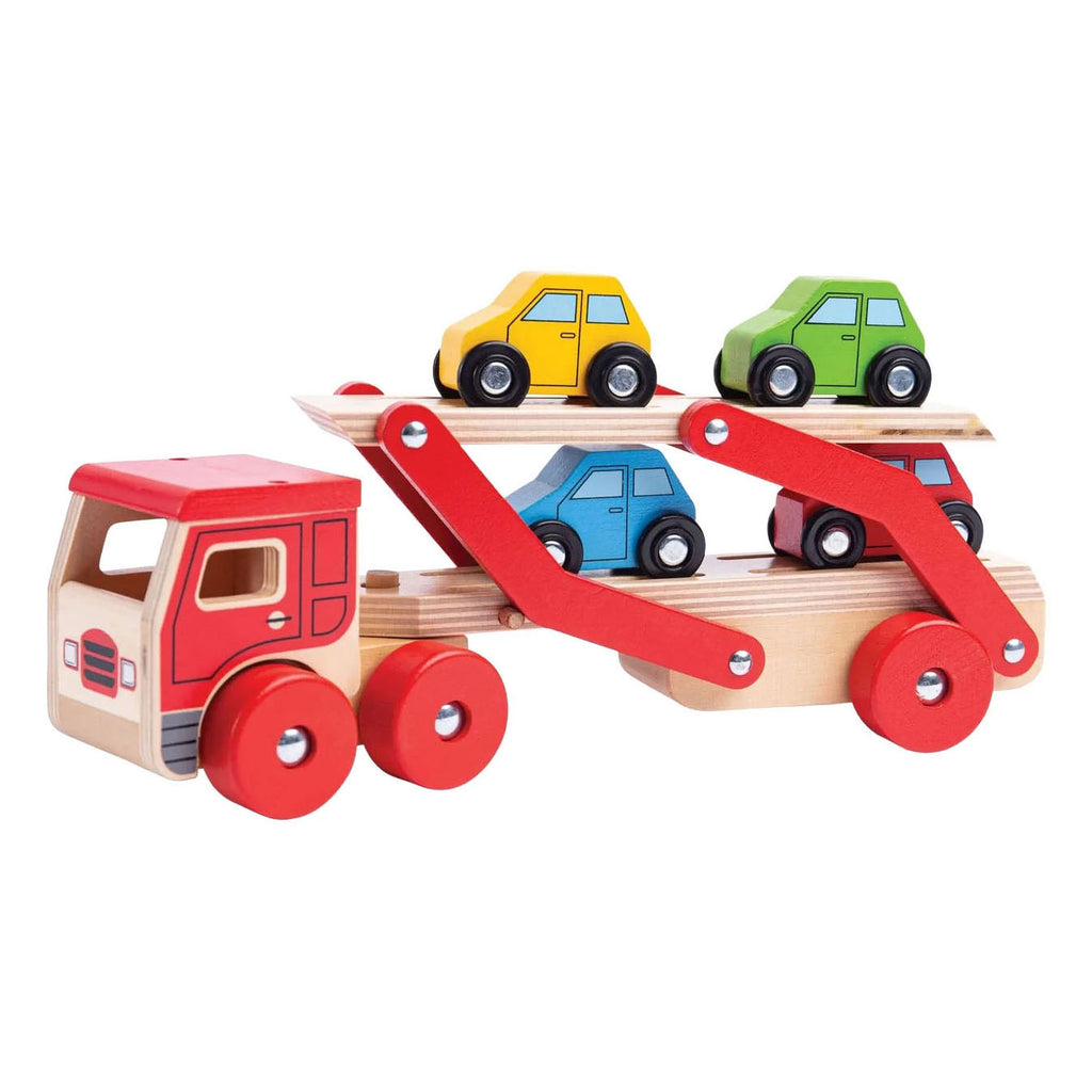 Bigjigs - Bigjigs houten auto vrachtwagen