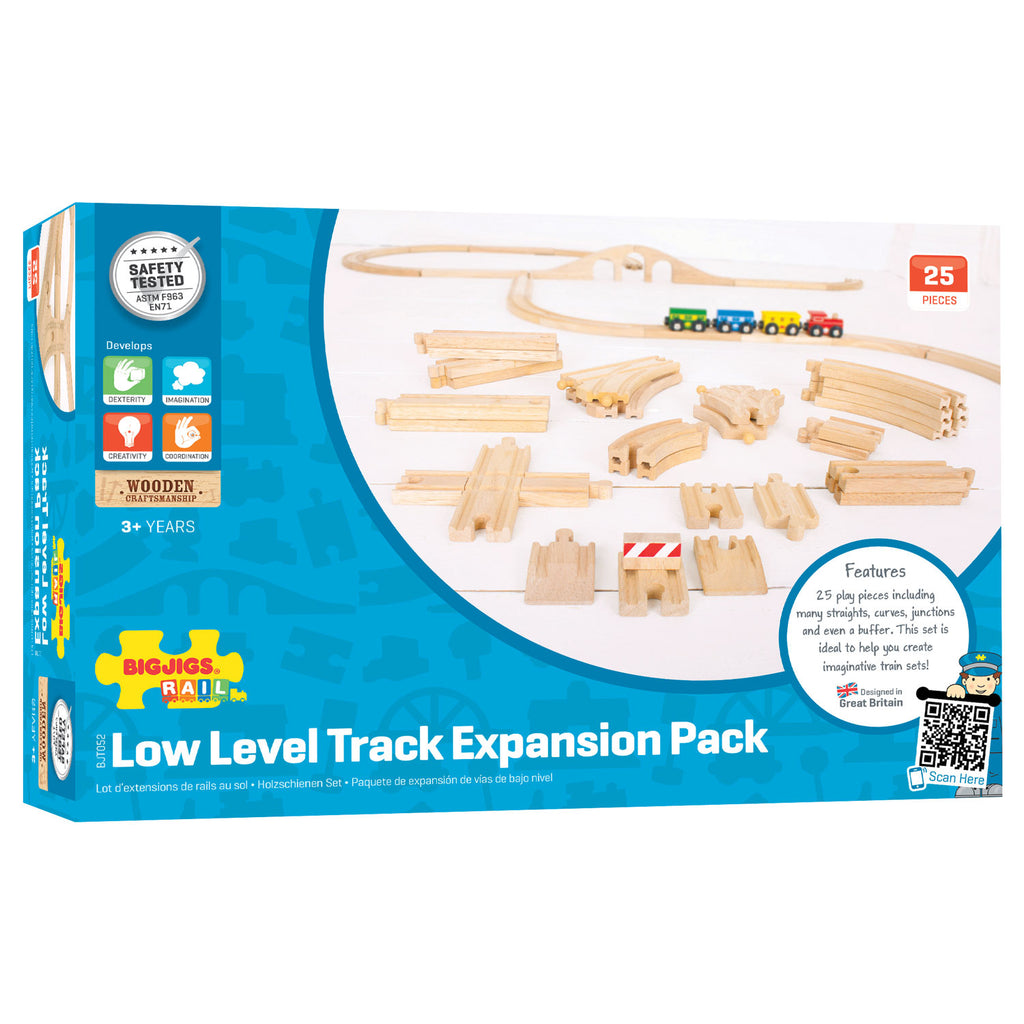 BIGJIGS - BIGJIGS houten rails uitbreidingsset 25dlg.