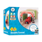 BIGJIGS - BIGJIGS Houten rails - dubbelspoor tunnel
