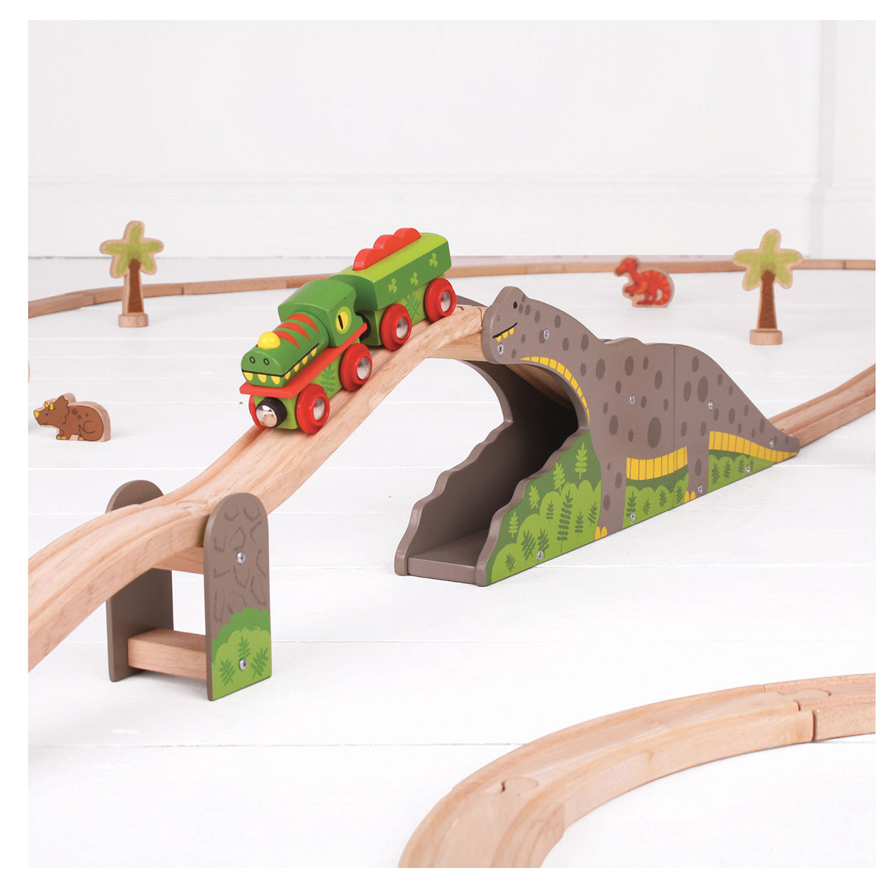 Bigjigs houten dino brug
