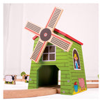 Bigjigs houten treinbaan windmolen