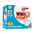 Bigjigs houten rails - brandweerkazerne