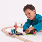Bigjigs houten treinrails - haven kolen laadstation
